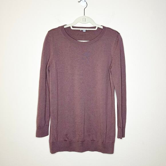 COS Womens Size Small Mixed Media Mauve Brown Pink Wool Poly Sweater Top Staple - Picture 1 of 7